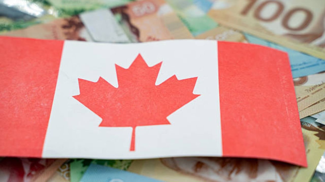 Canada Flag And Currency